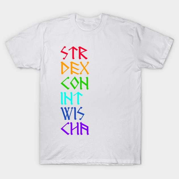 Customizable D&D Stats T-Shirt by CrowleyCreations